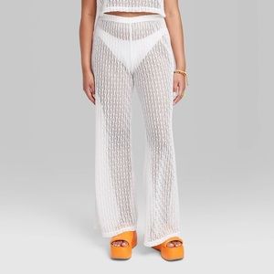 White Crochet Pants/Cover-Up